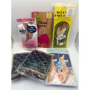 Vintage Deadstock Nylons Lot of 6 Mixed Eras and Sizes Movie Prop Tv Prop